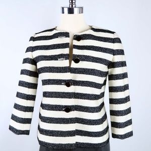 Talbots Striped Cropped Jacket